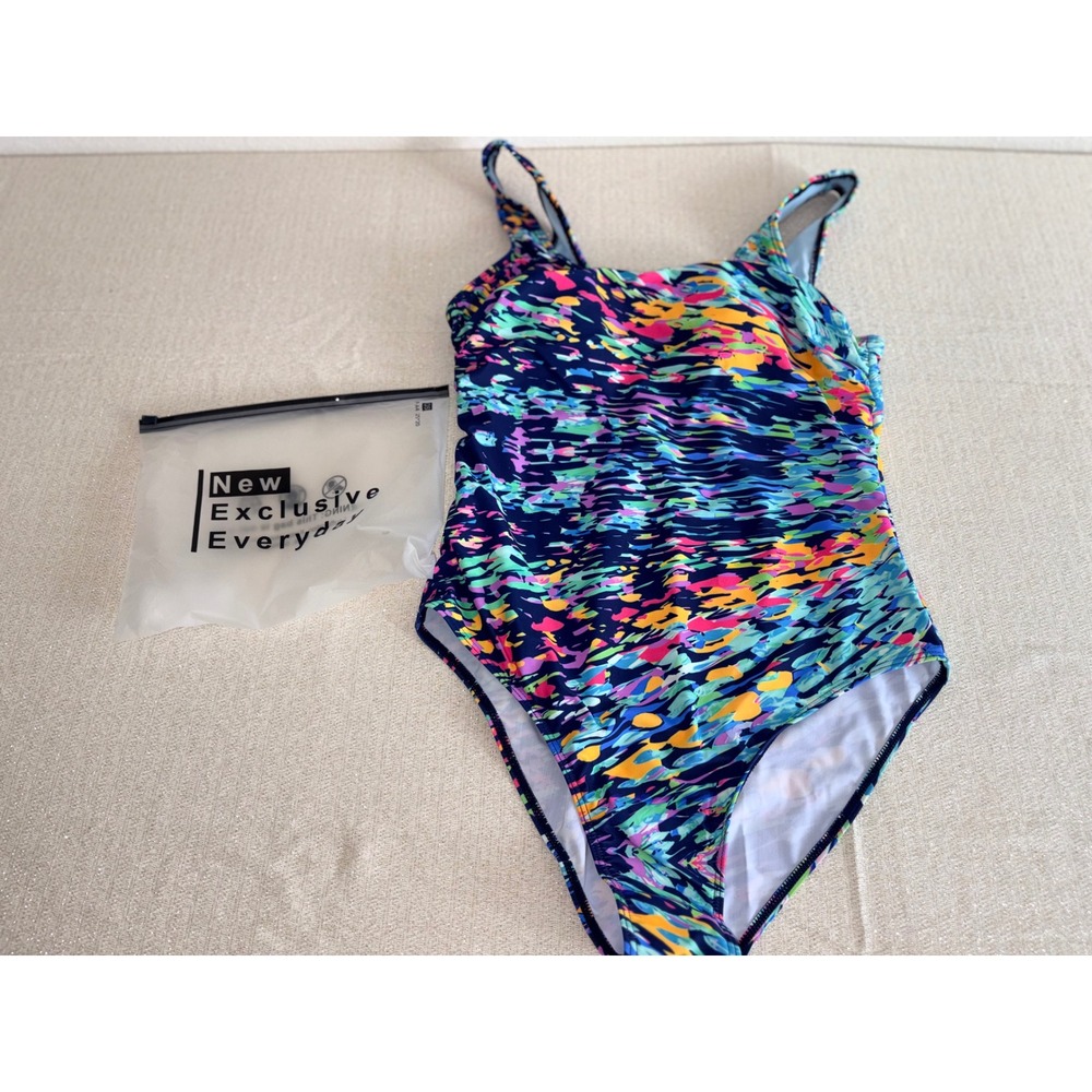 Unbranded One Piece Swimsuit Size M Multicolor Abstract Brushstroke Like New
